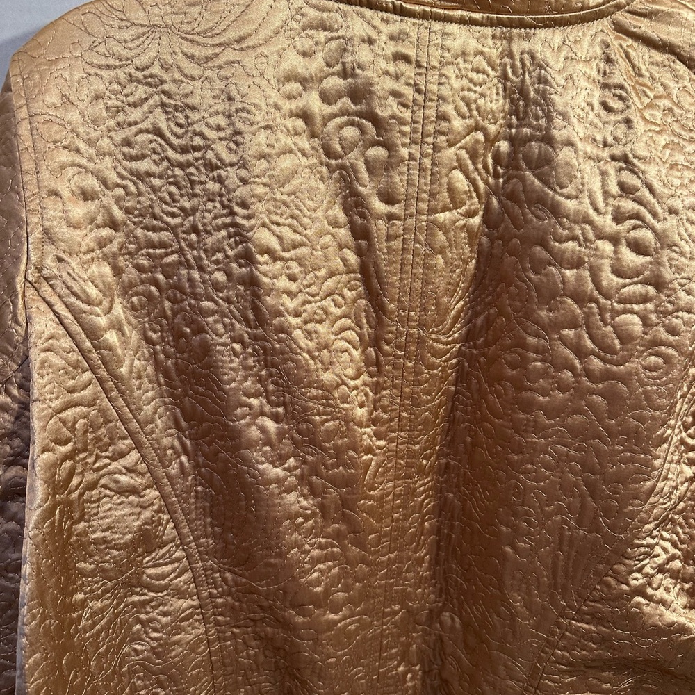 Kate Hill Metallic waffle Gold Jacket size 1X, Preloved excellent condition - Picture 6 of 11